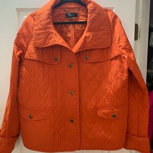 Orange jacket by Talbots size large women’s. Beautiful jacket for Fall